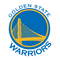 Golden State Warriors logo featuring a yellow outline of the San Francisco Bay Bridge inside a blue circle, with “Golden State Warriors” text around it.